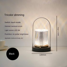 Metal Table Lamp Outdoor Camping Portable (Option: C Black-USB)