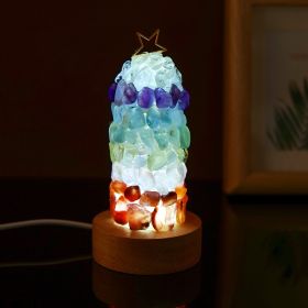 Natural Crystal Gravel Small Night Lamp (Option: Warm Light-USB)