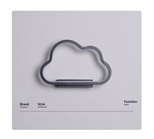 Bedroom Bed Background Wall Decoration Simple Children's Cloud Led Wall Lamp (Option: Black-Neutral light)