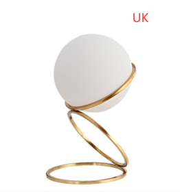 Modern Bedroom Bedside Ball Table Lamp (Option: Gold UK-Small-Button Switch)