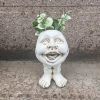 1pc Resin Planter Statue Vase, Outdoor Garden Ornaments Patio Lawn Garden Yard Entry Door Decor