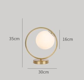 Intrinsic Color Of Copper Bedroom Bedside Creative Simple Table Lamp (Option: Without Light Source E27-Type F-EU)