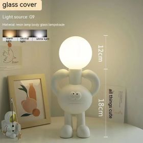 Bedroom Cartoon Cute Creative Decorative Small Night Lamp (Option: Button Switch-Glass-EU)