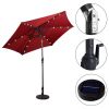 9 Feet Patio LED Solar Umbrella with Crank