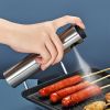 Stainless Steel Spray Oil Bottle For Barbecue; Pressurized Spray Seasoning Bottle