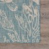 Home Decor Coastal Bordered Coral Reef Indoor/Outdoor Accent Rug