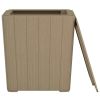 Patio Table with Removable Lid Light Brown Polypropylene