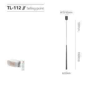 Modern Simple Living Room Sofa Background Wall Line Light (Option: Pearl black-Tmall control-70CM)