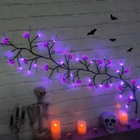 Arrange Halloween Rattan Light LED (Option: 18Bats Vine Lanterns)