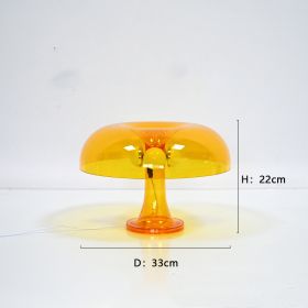 Modern Minimalist Mushroom Decorative Lighting Table Lamp (Option: UK-Transparent Yellow)