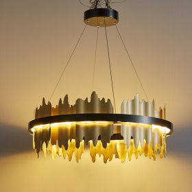 Postmodern Italian Minimalist Luxury Living Room Dining Room Chandelier (Option: Gold-Single layer 60x18CM)