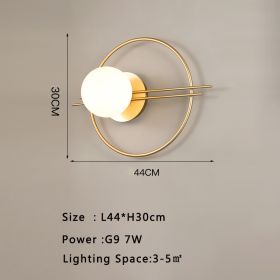 Modern Minimalist Hotel Living Room Background Wall Light (Option: 6731Copper Natura-Warm light)